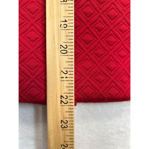 Chicos Blazer Jacket Womens Size 1 Red Textured Knit Snap‎ Closure - Picture 7 of 7